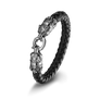 Handgemachte Armband aus Leder und Silber