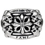 Ring Hall Of Fame, in Silber und Diamanten für den Mann mit totnkopf und kreuz
