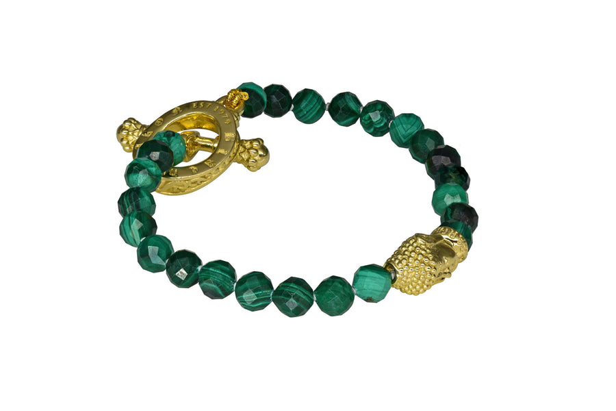 Armband / Golden Buddha Malachit